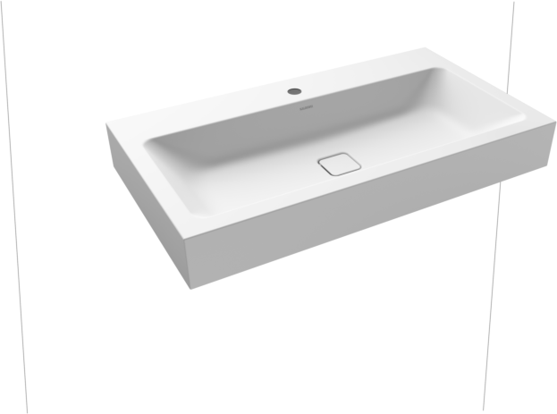 Kaldewei Cono Wand-Waschtisch 902606013711 3090, 90x50x12cm, alpinweiss matt Perl-Effekt, ohne Überlauf, 1 Hahnloch