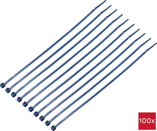 TRU COMPONENTS TC-12533348 Kabelbinder 203mm 2.5mm Blue Metall detektierbar 100St.