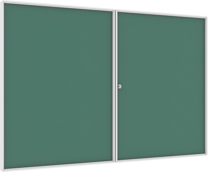 B2B Partner Interne Magnetvitrine, grün, 1200 x 1800 mm