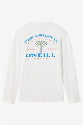 O'Neill s Surf Supply Upf Standard Fit Long Sleeve T-Shirt in White, Size XL, Elastane/Polyester