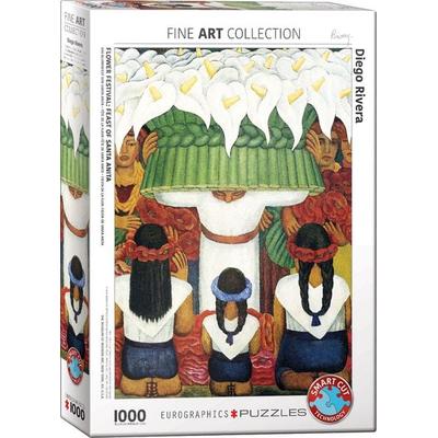 Puzzle 1000 Teile - Diego Rivera: Flower Festival Feast