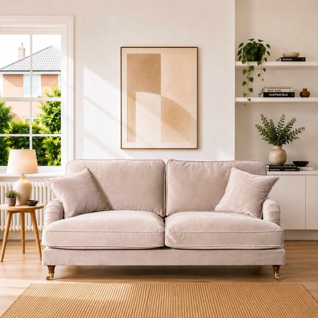 Hykkon Fabiola 2 Seater Velvet Loveseat Grey 92cm H X 150cm W X 99cm D