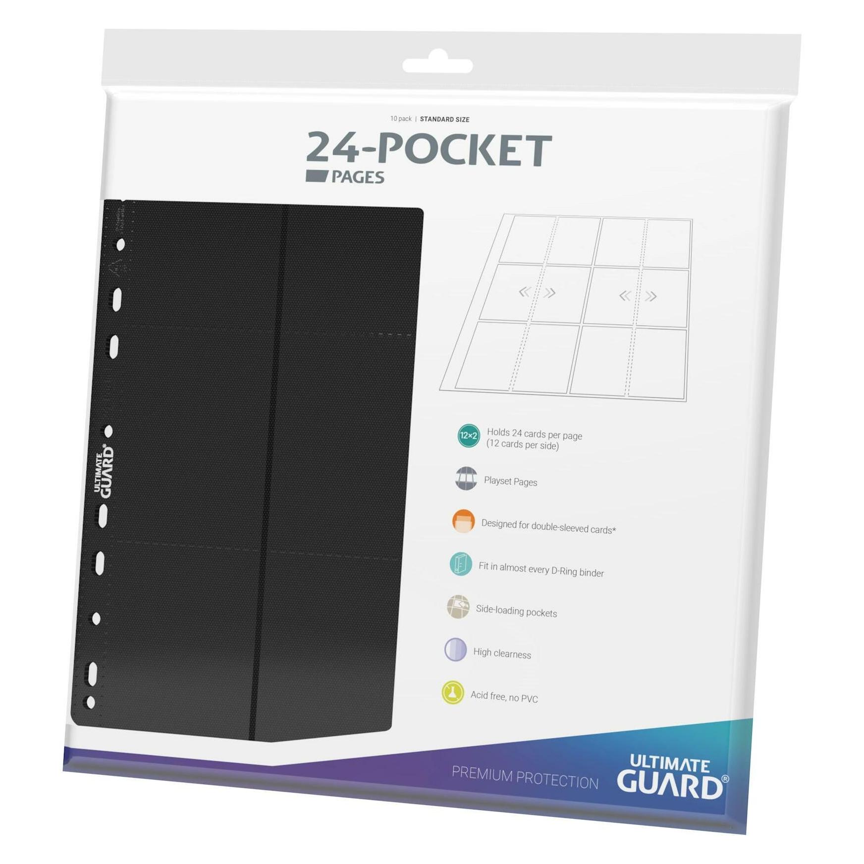 Ultimate Guard Ordner-Einlagen 24-Pocket QuadRow Pages Schwarz 10 Stk (UGD010829)