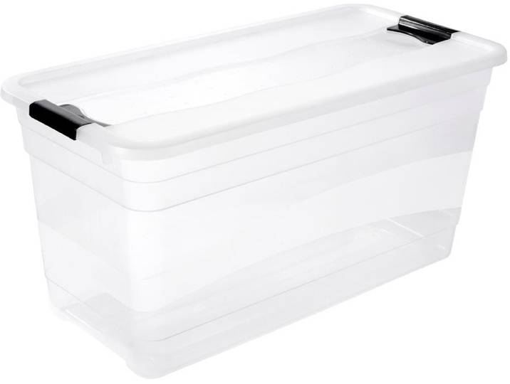 Organizer KEEEPER cornelia , transparent, B:39,5cm H:40cm T:79,5cm, Kunststoff, Aufbewahrungsboxen, Organizer, Aufbewahrungsbox, 83 L, mit Deckel, Schiebeverschluss
