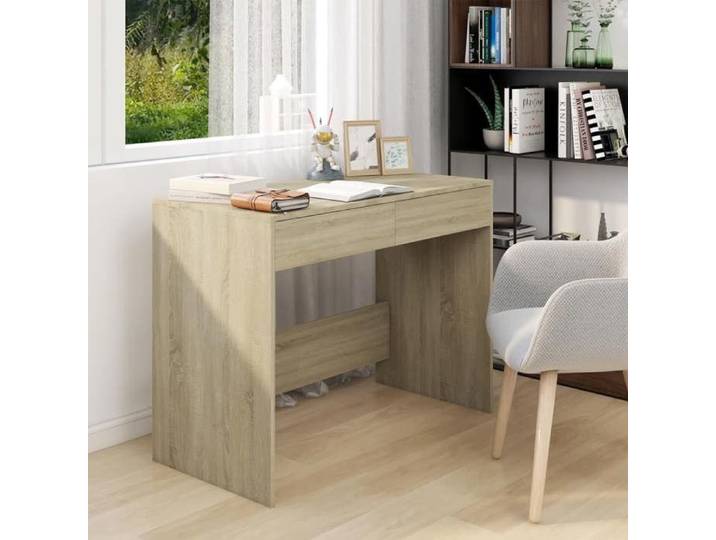 Beige Bureau Chêne sonoma 101x50x76 5 cm Bois d'ingénierie - Table de travail H9000