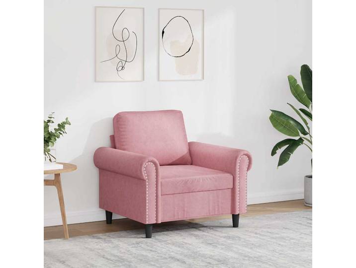 vidaXL Sessel Rosa 60 cm Samt