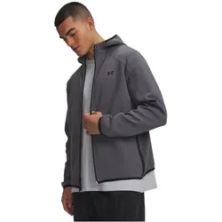 UNDER ARMOUR Unstoppable Fleece Kapuzenjacke Herren 025 - castlerock/black XXL