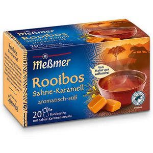 Meßmer Tee Rooibus Sahne-Karamell, Rooibostee aus Südafrika, 40 g, 20 Beutel