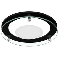 Brumberg Zubehör für LED Einbau-Downlight MUNA MEGA - Vorsatz-Element mit abgehängtem Floatglas (teilmattiert), rund, schwarz matt BRUM-81224080