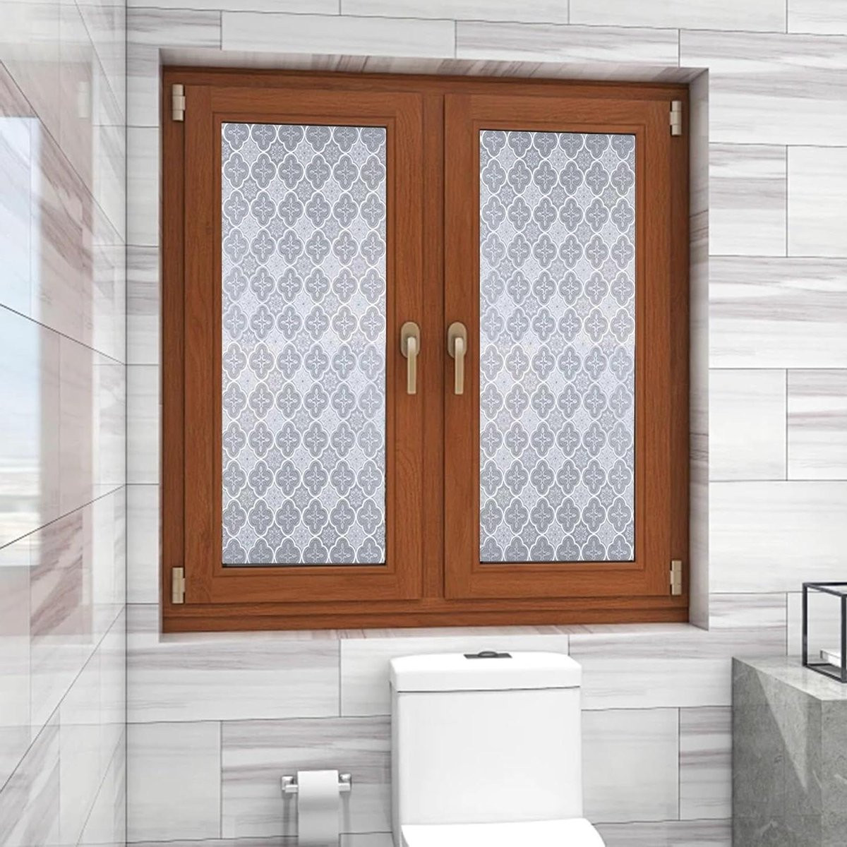 Verduisterende raamfolie 3D Begonia - Privacyfolie voor ramen - Statisch zonder lijm - 45 x 270 cm