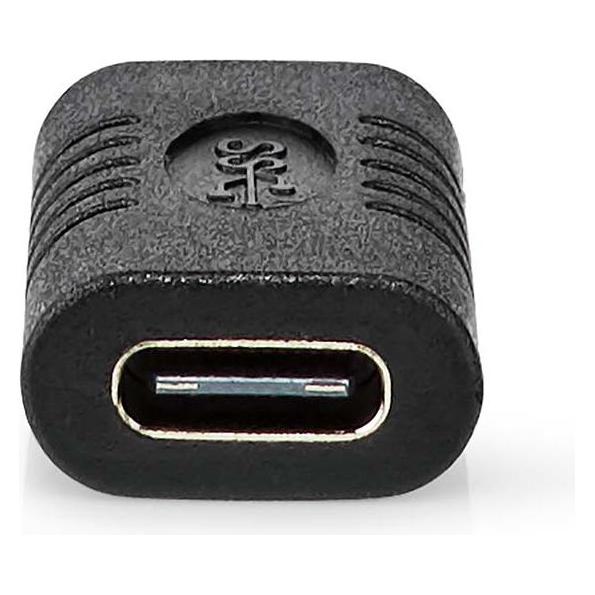 Nedis USB-C Adapter | USB 3.2 Gen 2 | USB-C Buchse | USB-C Buchse | 4K@60Hz | 10 Gbps | Vernickel (2 m, USB 3.2 Gen 2) (CCGP64900BK)