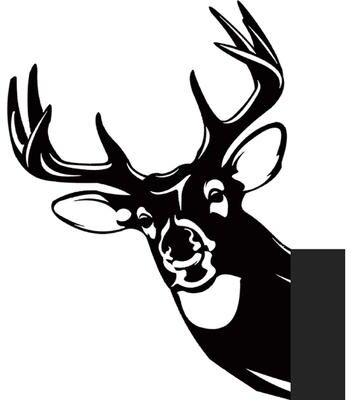 IH Casa Decor Metal Black Wall Decor Peeping Deer