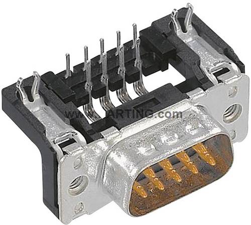 Harting 09653626811 D-SUB Stiftleiste 90° Polzahl: 25 Löten