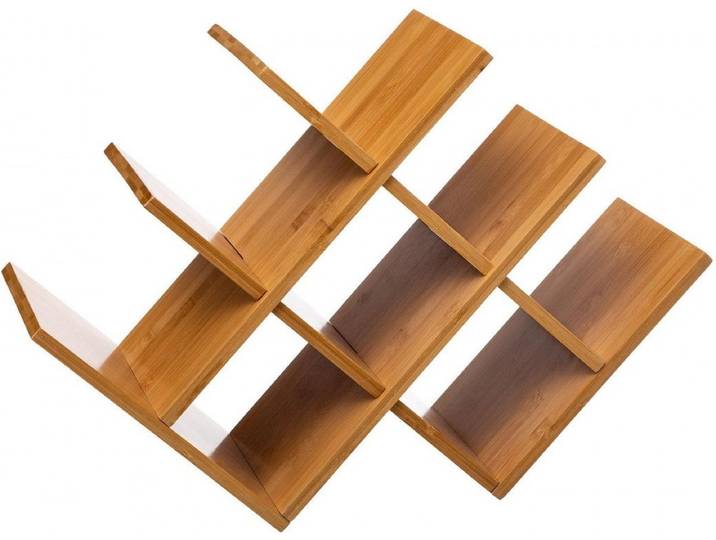Wijnrek Bamboe 8 Flessen - Wijnrek Hout - Houten Wijnrek - Flessenrek - Wijnfleshouder