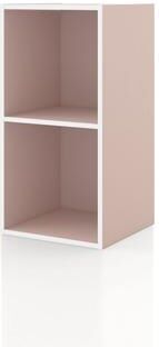 Denhour DH BASIC Modern Stackable Storage Organizer Bookcase with Doors