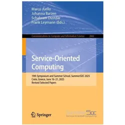 Service-Oriented Computing, Fachbücher von Johanna Barzen, Marco Aiello, Schahram Dustdar, Frank Leymann
