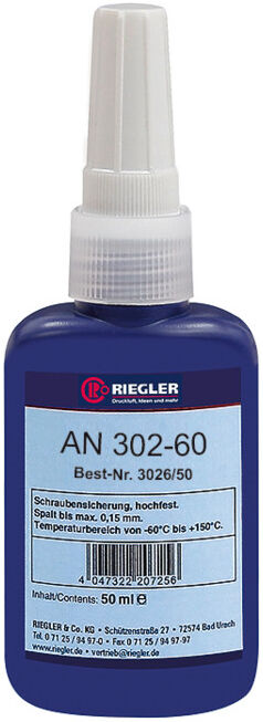 Riegler Lock AN 302-60, colle anaérobie, haute résistance, 50 ml (3026/50)