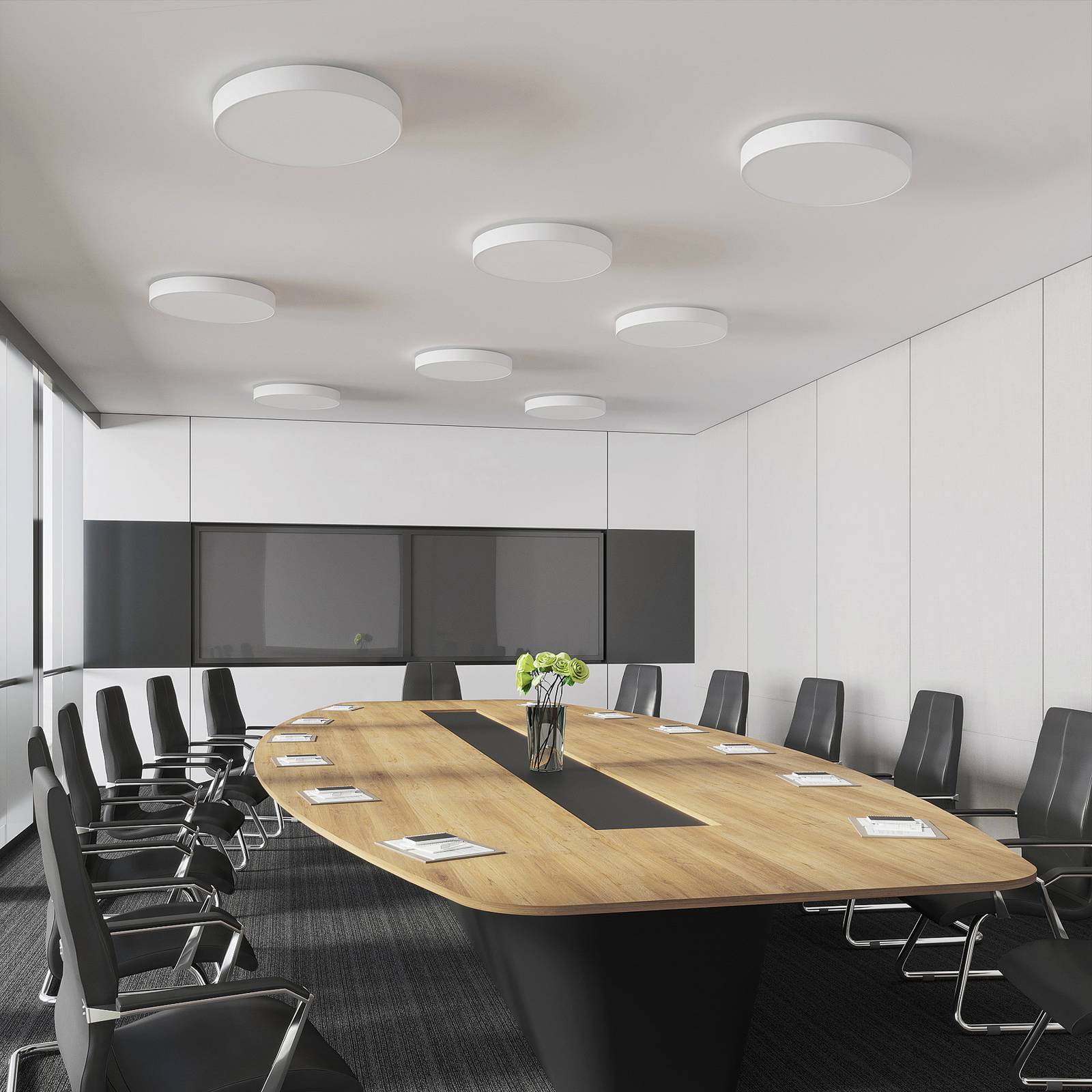LED Deckenlampe Vanida Arcchio, dimmbar, weiß / opal, für Küche, Aluminium, Modern, LED Deckenleuchte