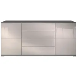 SIDEBOARD Rova Sandgrau Hochglanz