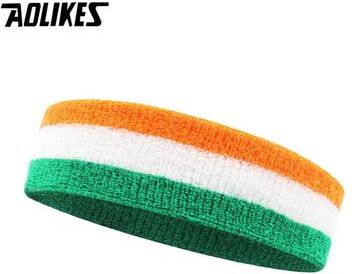 Uplifted Finds AOLIKES Elastic Cotton Athletic Headband For Gym Fitness And Sports orange White Green