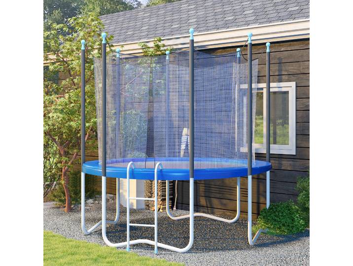 SPORTNOW Housse Trampoline Ø366cm Imperméable Résistante Bleu