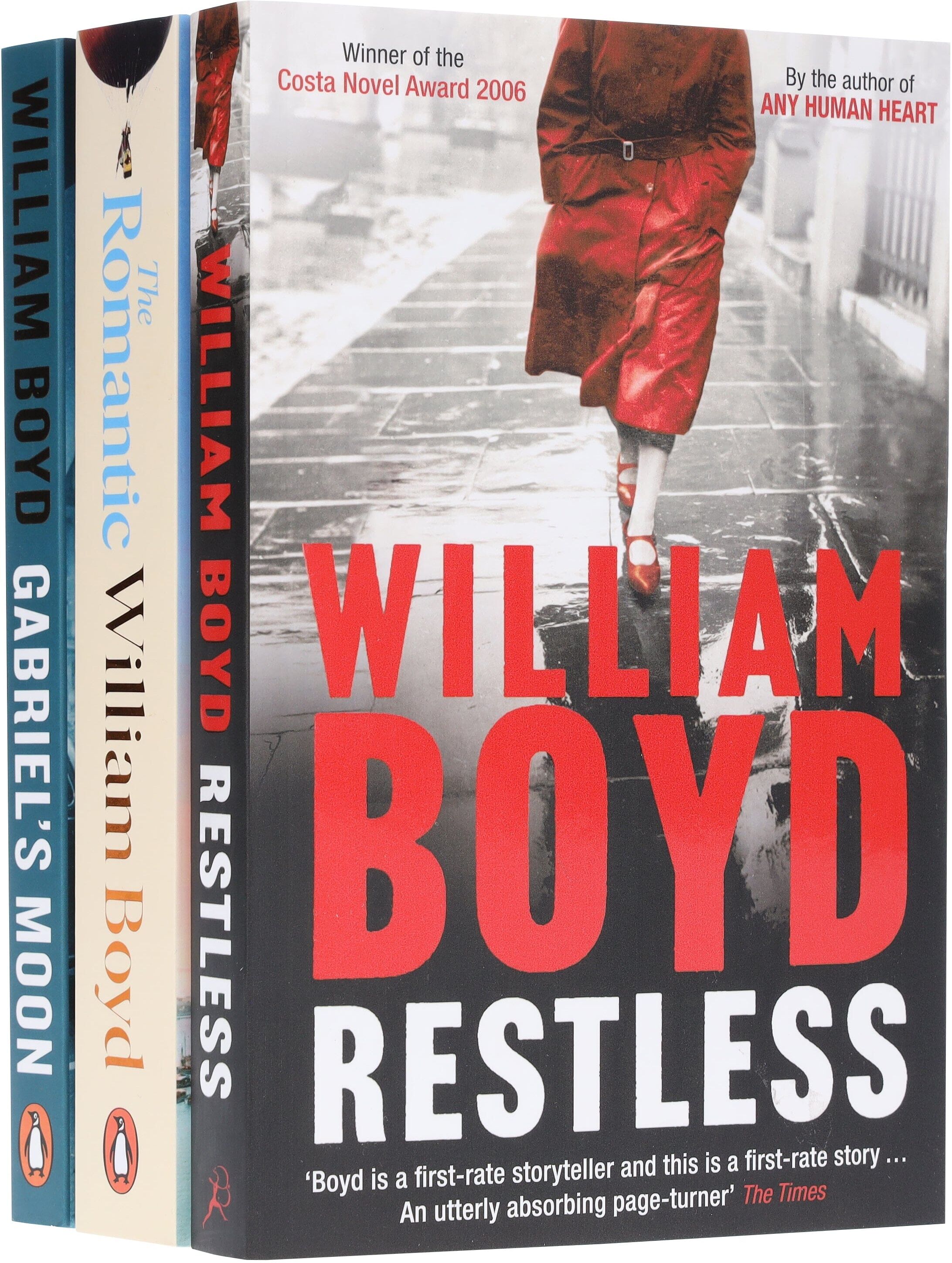 William Boyd Collection (Restless, The Romantic & Gabriel's Moon) 3 Books Set - Fiction - Paperback Penguin Random House