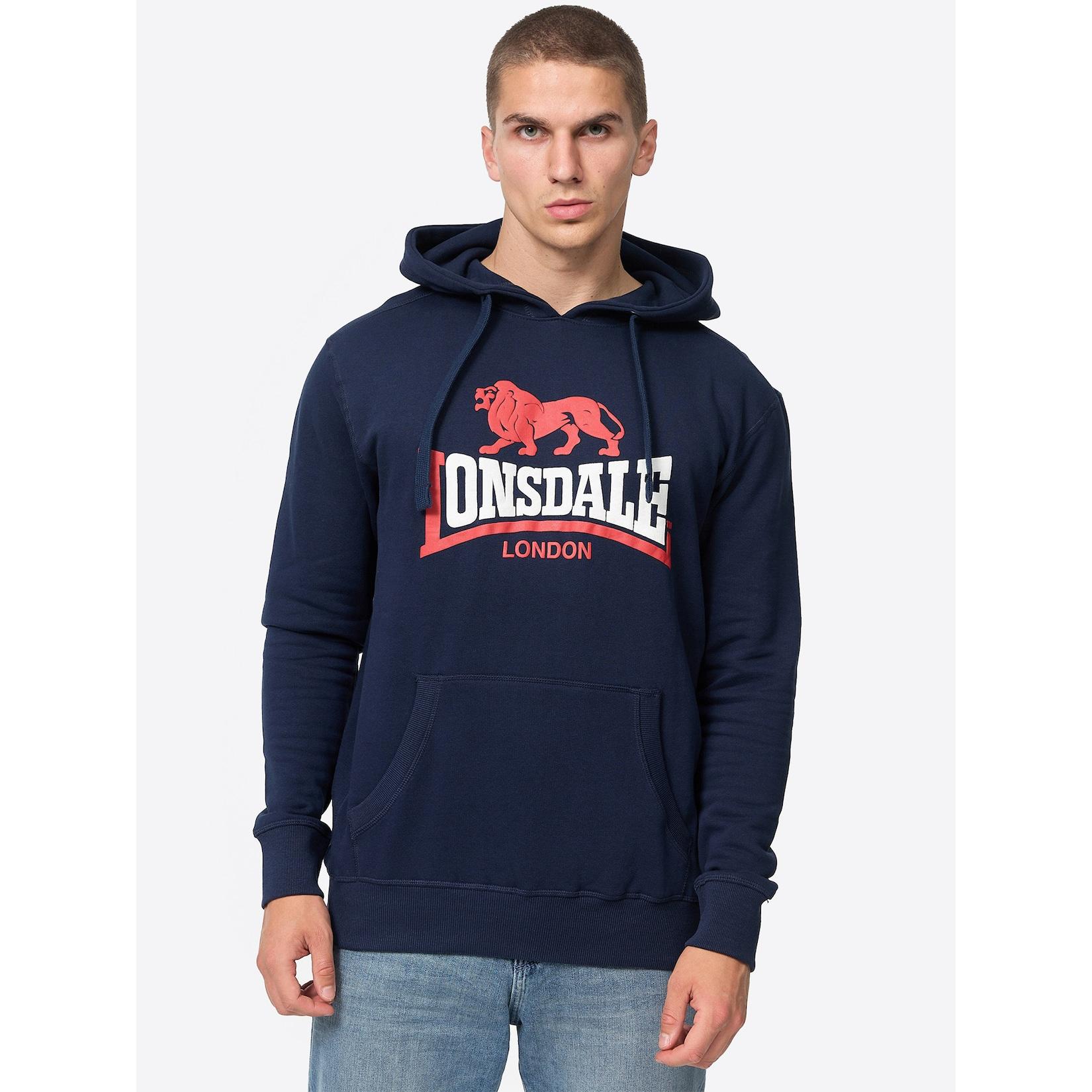 Lonsdale Herren Kapuzensweatshirt normale Passform THURNING