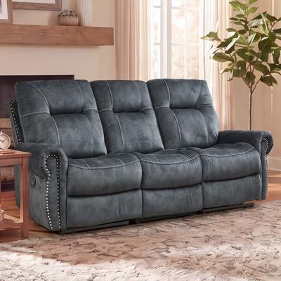 EBELLO Combinable Recliner Sofa Set with Center Console, Hidden Storage & Cup Holders, Electric Single, Manual Loveseat & 3-Seater Sofa