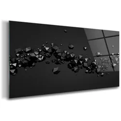 GLASBILD 100x50 cm Abstrakte Kunst