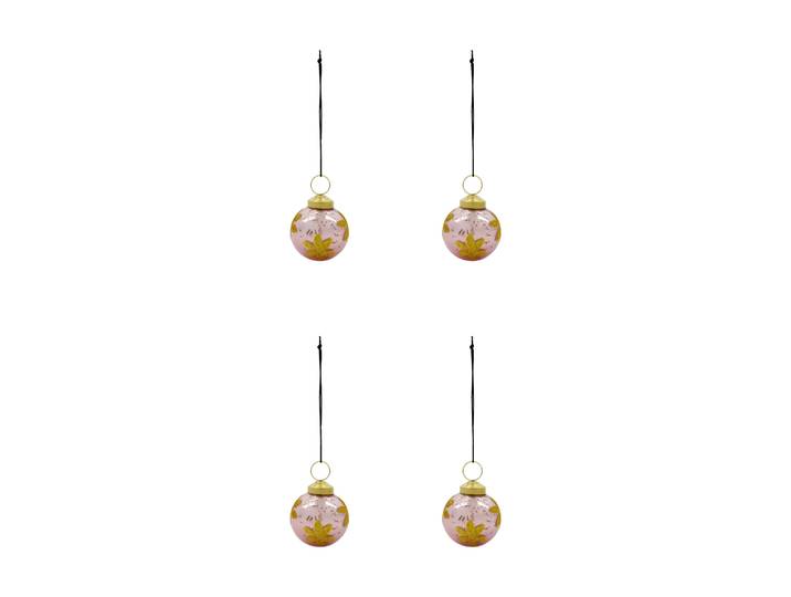 House Doctor Boule de Noël Fiore lot de 4 Rose