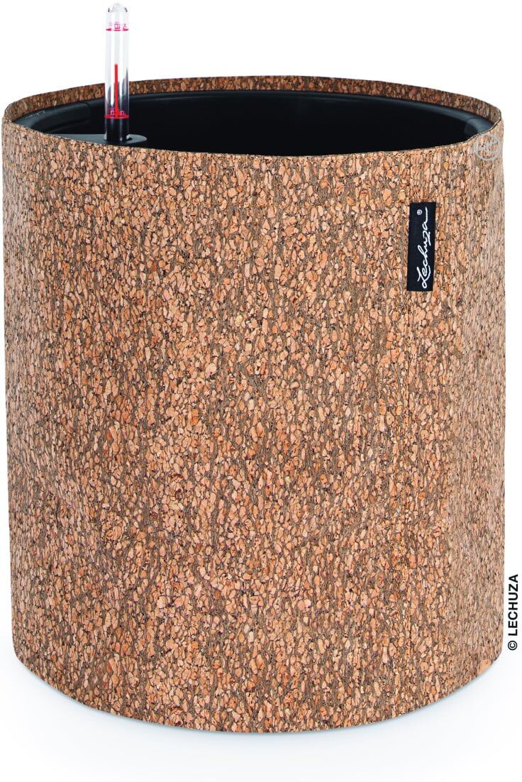 Lechuza Pflanztopf Trendcover 32 cm Kunstleder Kork natur dunkel