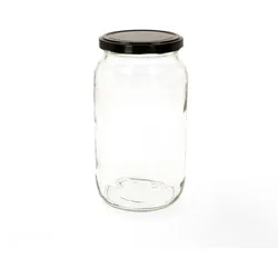 12er Set Rundglas 1062 ml To 82 Schwarzer Deckel incl. Diamant Gelierzauber Rezeptheft