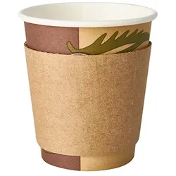 PAPSTAR 100 Banderolen für Heißgetränkebecher "pure" Ø 7,3 cm · 5,8 cm braun