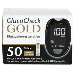 GLUCOCHECK GOLD Blutzuckerteststreifen 50 St