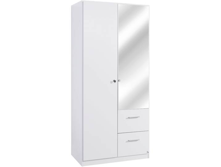 Drehtürenschrank RAUCH Kleiderschrank Schrank Garderobe Schlafzimmer Büroschrank BUCHHOLZ , weiss (weiß), B:90cm H:197cm T:54cm, Holzwerkstoff, Schränke, Drehtürenschrank, Schubladen mit viel Stauraum mit abschliessbaren Türen MADE IN GERMANY