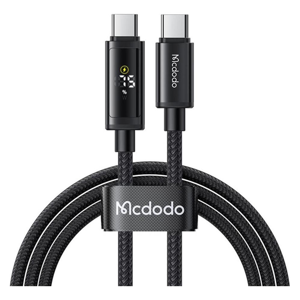 Mcdodo - Data Cable (CA-8000) - USB-C to USB-C, Dual LED Display, 100W, Fast Charging, 1.2m - Black (1.20 m, 100 W) (62578267)