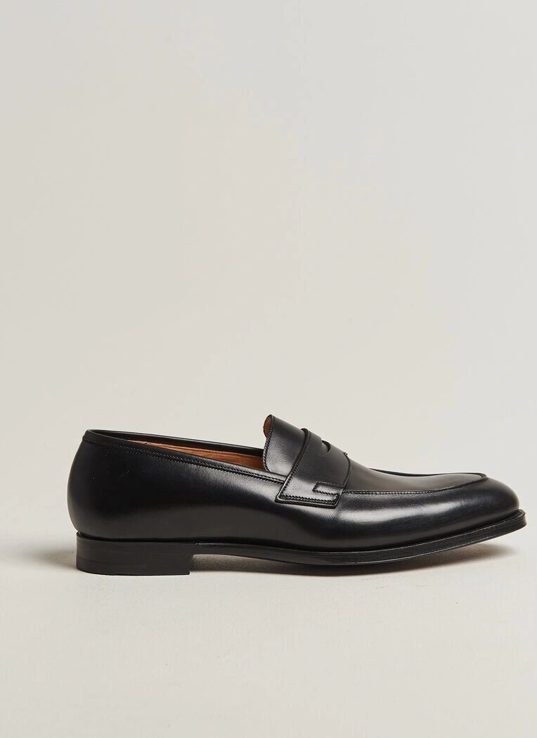 Crockett & Jones Crawford Handgrade Penny Loafer Black Calf