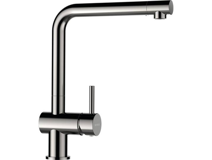 Küchenarmatur SCHOCK Epos , silber (edelstahloptik), B:21,2cm H:31cm T:5cm Ø:5cm, Messing, Armaturen, Küchenarmatur, Festauslauf, Hochdruck, Schwenkbereich 360