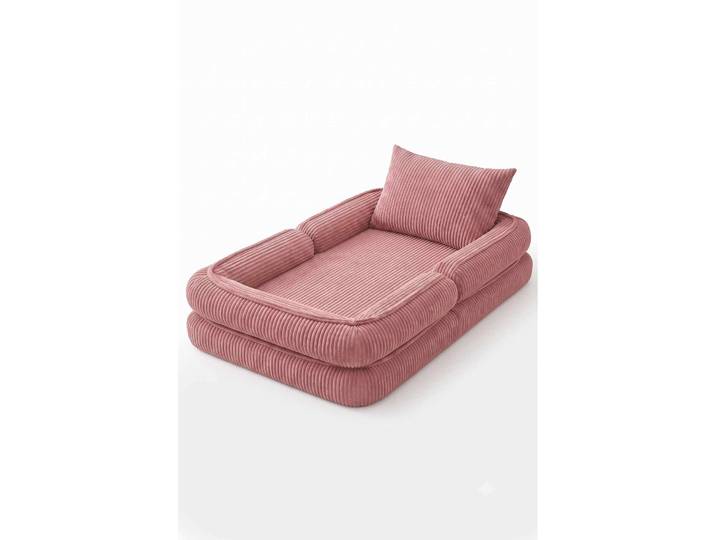 Bettsofa Exclusive Puderrosa Leinenstoff B 90 T 150 cm - Bettsofa
