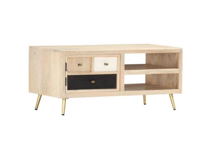 Table Basse-Bout de Canapé-Table d'appoint contemporain en Bois de manguier massif - 9564