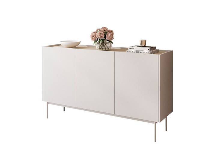 ALLHOUSE24 Kommode Dreitürige Kommode LINEA 144 cm Breite Eiche Linea Sideboard (1x Kommode), Breite 144 cm