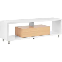 TV-MÖBEL Weiß, Hellbraun KNOX 39/159/50 cm
