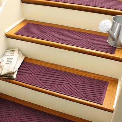 Bungalow Dba Matterly Diamonds Stair Treads Set of Four, Set of Four, Burgundy