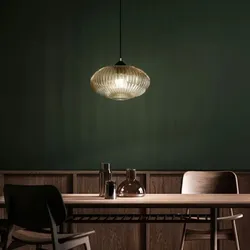 Fiordaliso Pendelleuchte in Amber italienisches Design von Fabas Luce