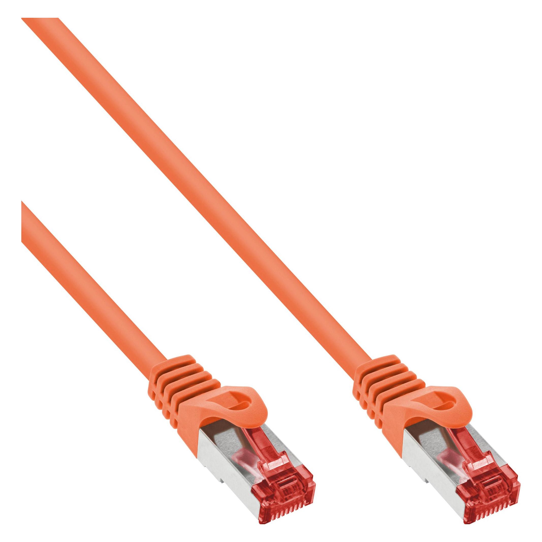 InLine 70er B-Pack Patchkabel S/FTP PiMf Cat.6 PVC CU orange (S/FTP, CAT6, 1 m) (B-76411O)