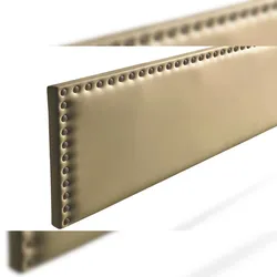 Gepolstertes Kopfteil MODENA Kunstleder 90x55x8 cm - Gold - Moonia