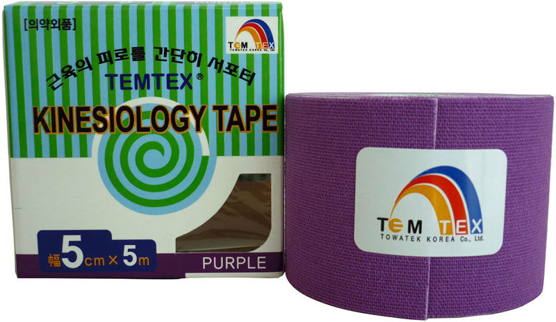 Temtex Kinesiology Tape cor roxo (5cm x 5m)