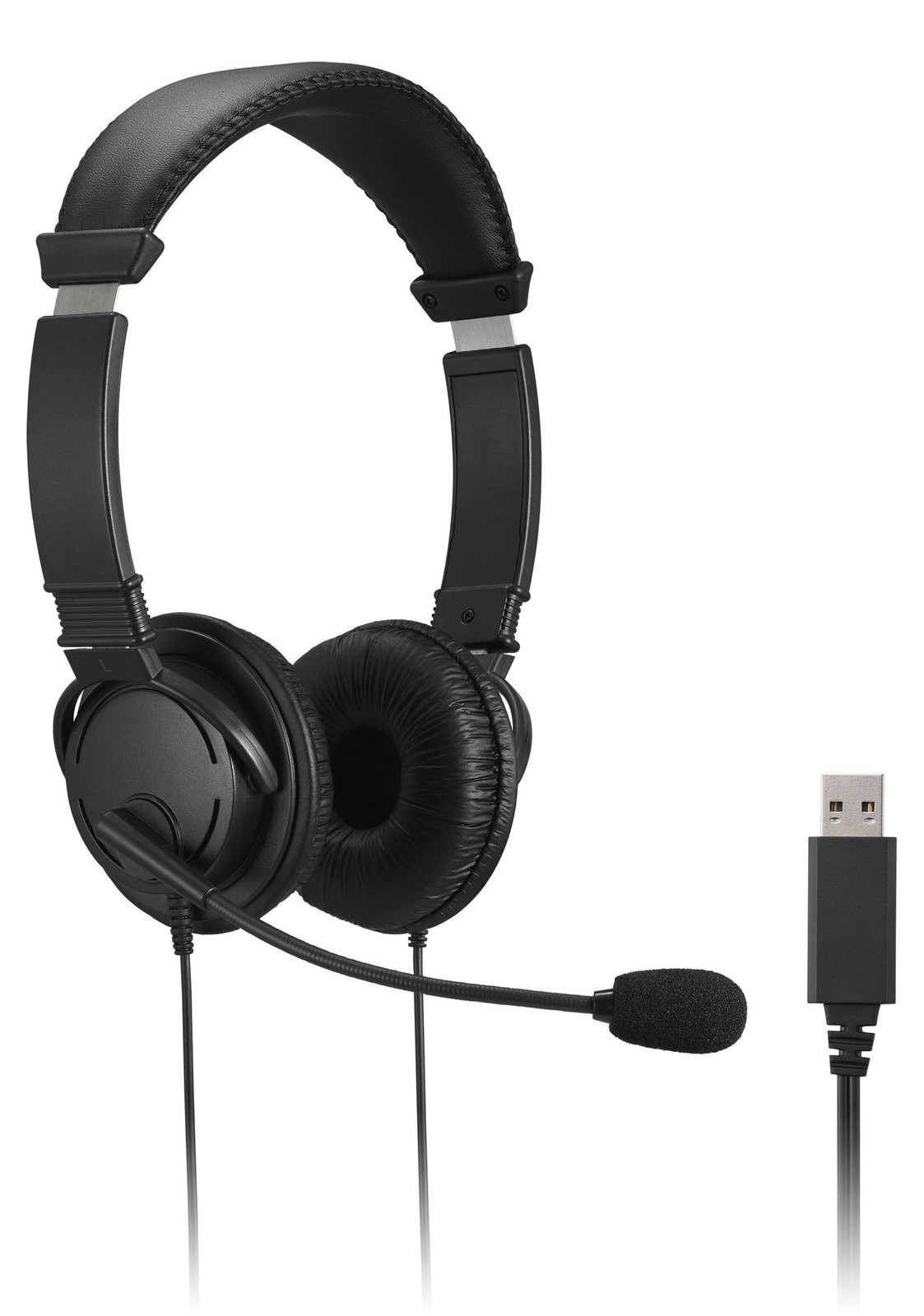 Kensington K33065WW Hi-Fi Hoofdtelefoon met microfoon en volumeregeling via USB