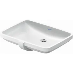 Duravit No. 1 Einbau-Waschtisch 03955500282 55x40cm, für Einbau von unten, mit Überlauf, ohne Hahnlochbank, weiß