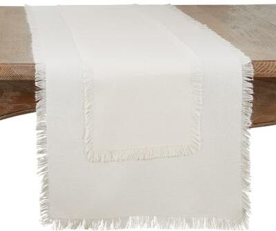 Saro Lifestyle Fringe Design Table Runner